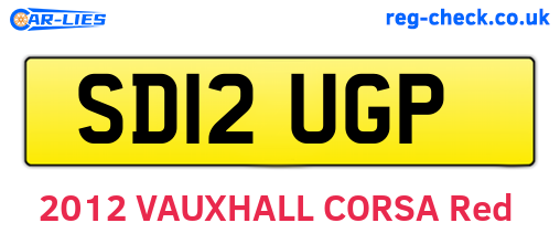 SD12UGP are the vehicle registration plates.