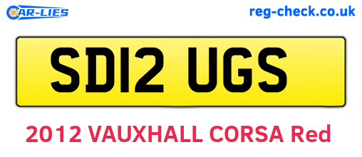 SD12UGS are the vehicle registration plates.