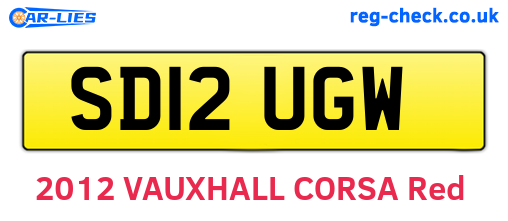 SD12UGW are the vehicle registration plates.