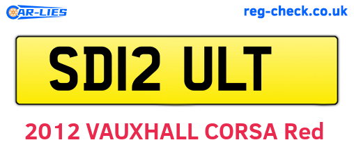 SD12ULT are the vehicle registration plates.