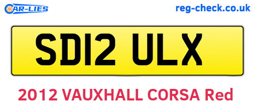 SD12ULX are the vehicle registration plates.