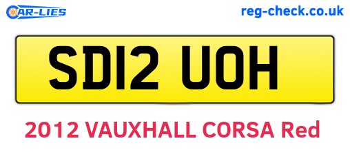 SD12UOH are the vehicle registration plates.