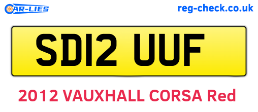 SD12UUF are the vehicle registration plates.