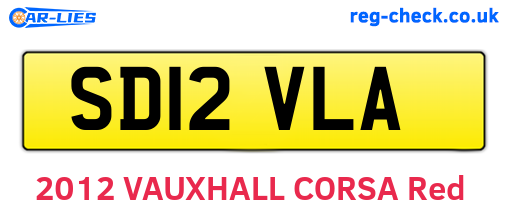 SD12VLA are the vehicle registration plates.