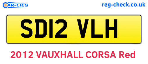 SD12VLH are the vehicle registration plates.