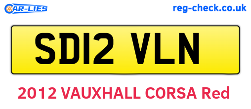 SD12VLN are the vehicle registration plates.