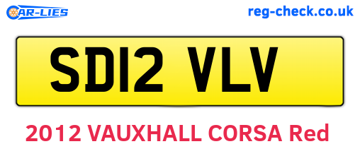 SD12VLV are the vehicle registration plates.