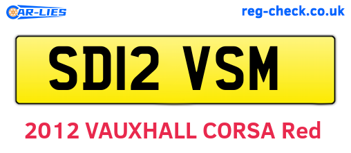 SD12VSM are the vehicle registration plates.