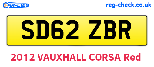 SD62ZBR are the vehicle registration plates.