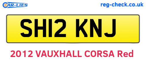 SH12KNJ are the vehicle registration plates.