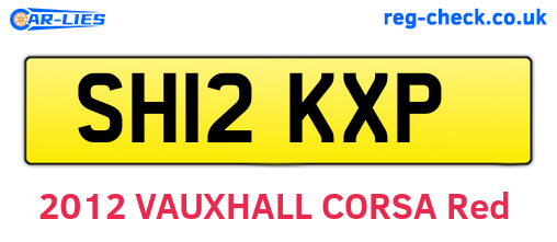 SH12KXP are the vehicle registration plates.