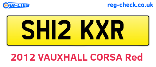 SH12KXR are the vehicle registration plates.