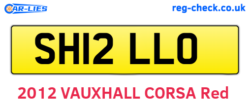 SH12LLO are the vehicle registration plates.