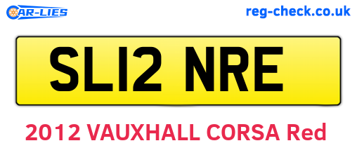 SL12NRE are the vehicle registration plates.