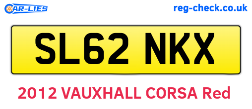 SL62NKX are the vehicle registration plates.