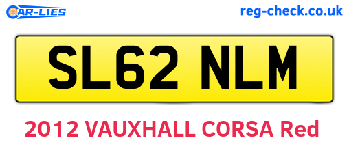 SL62NLM are the vehicle registration plates.