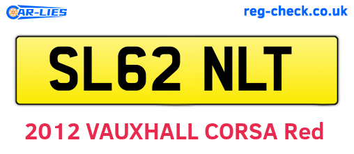 SL62NLT are the vehicle registration plates.