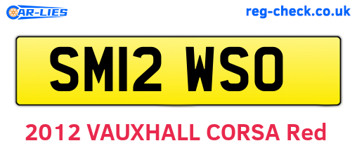 SM12WSO are the vehicle registration plates.