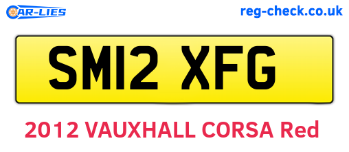 SM12XFG are the vehicle registration plates.