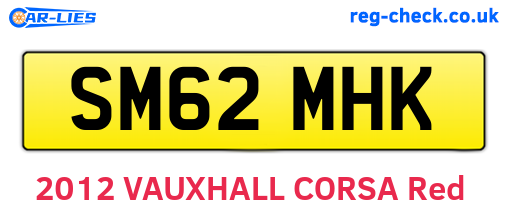 SM62MHK are the vehicle registration plates.