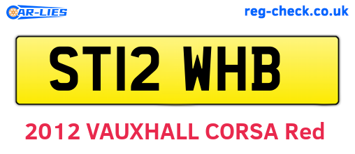 ST12WHB are the vehicle registration plates.