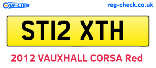 ST12XTH are the vehicle registration plates.