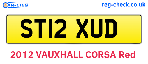 ST12XUD are the vehicle registration plates.