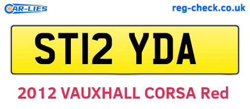 ST12YDA are the vehicle registration plates.