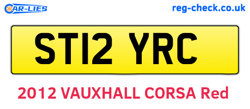 ST12YRC are the vehicle registration plates.
