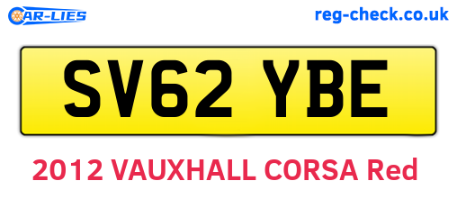SV62YBE are the vehicle registration plates.