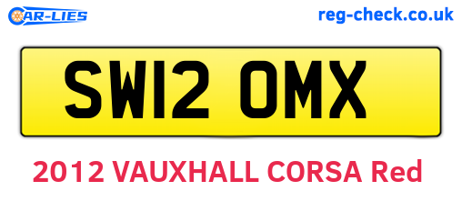 SW12OMX are the vehicle registration plates.