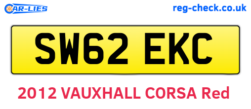SW62EKC are the vehicle registration plates.