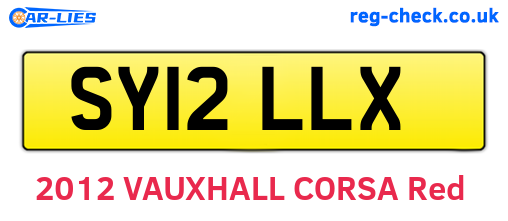 SY12LLX are the vehicle registration plates.