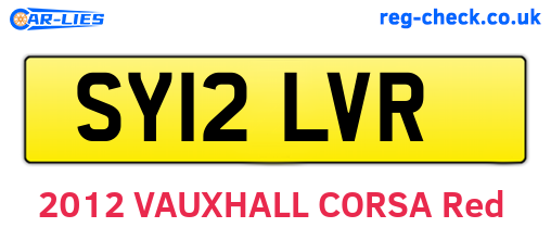 SY12LVR are the vehicle registration plates.