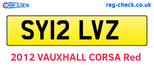 SY12LVZ are the vehicle registration plates.