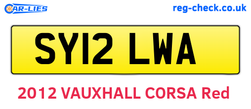 SY12LWA are the vehicle registration plates.