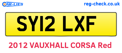 SY12LXF are the vehicle registration plates.