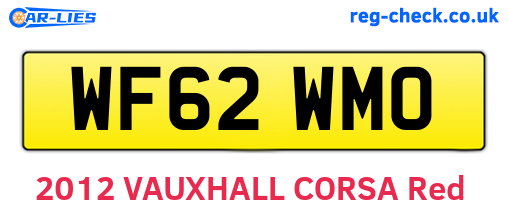 WF62WMO are the vehicle registration plates.