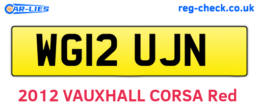 WG12UJN are the vehicle registration plates.