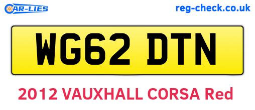WG62DTN are the vehicle registration plates.