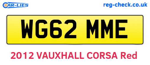 WG62MME are the vehicle registration plates.