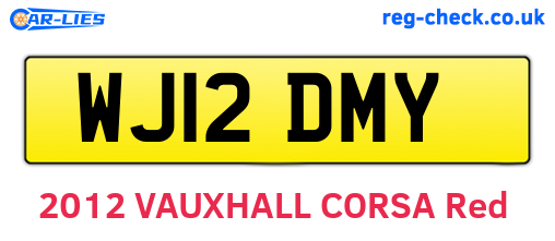 WJ12DMY are the vehicle registration plates.