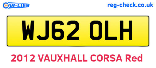 WJ62OLH are the vehicle registration plates.