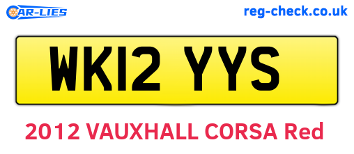 WK12YYS are the vehicle registration plates.