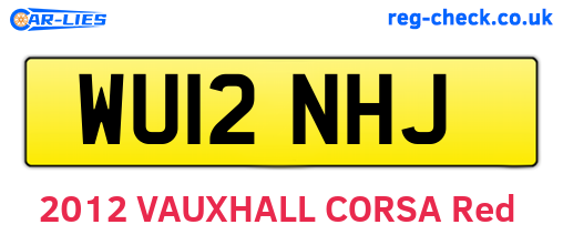 WU12NHJ are the vehicle registration plates.