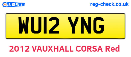 WU12YNG are the vehicle registration plates.