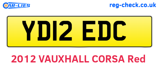 YD12EDC are the vehicle registration plates.