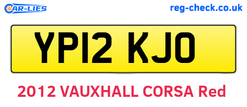 YP12KJO are the vehicle registration plates.