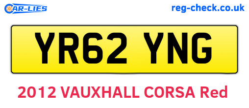 YR62YNG are the vehicle registration plates.