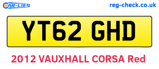 YT62GHD are the vehicle registration plates.